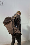 BORIS BIDJAN SABERI Leather and linen stitching travel bag INFANTERY BAG1 F1944+FMM20036